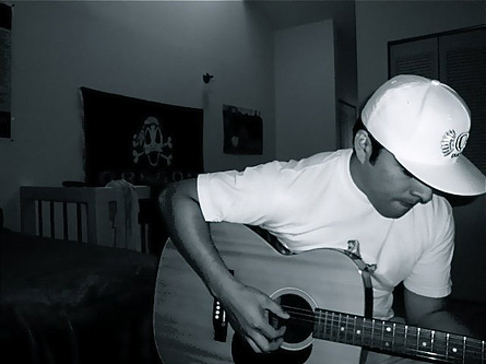 Nick Santini playing guitar